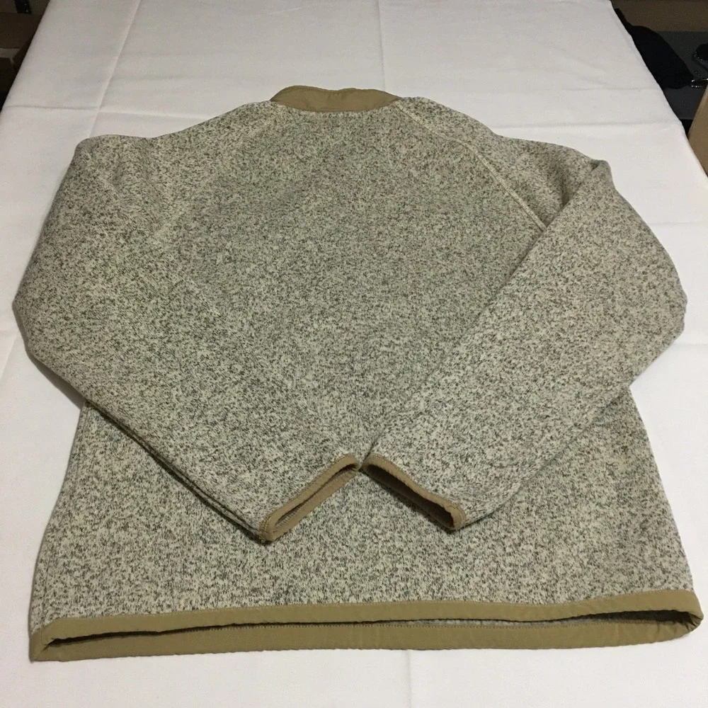 The North Face 1/4 Zip Sweater Pullover Men Medium Oatmeal Gordon Lyons Fleece